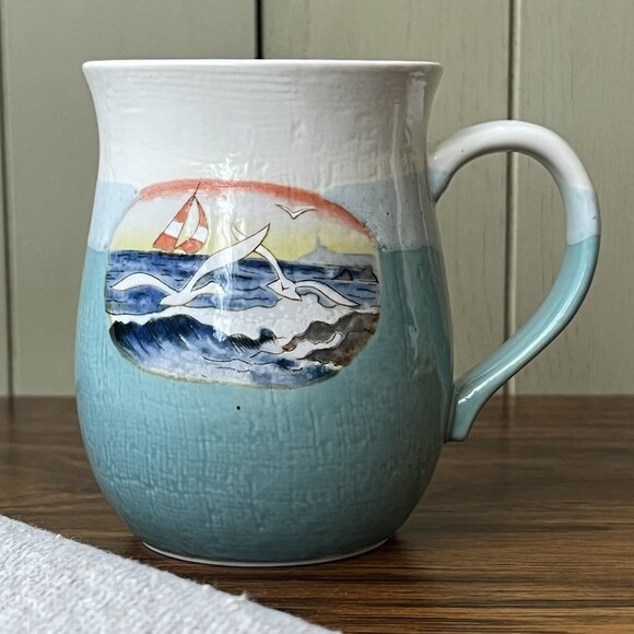 Seaside Ceramic Mug with Handle - Picture 1 of 9